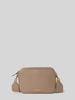 Coccinelle Handtas met labelapplicatie, model 'TEBE' Taupe