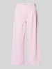 ICHI Wide leg stoffen broek met verkort model, model 'Kate Sus' Roze