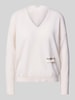 Hemisphere Strickpullover aus Kaschmir mit V-Ausschnitt Offwhite