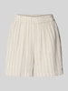 Pieces Regular Fit Shorts aus Viskose-Leinen-Mix Modell 'PIA' Ecru
