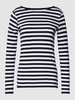 Christian Berg Woman Shirt met lange mouwen met streepmotief Donkerblauw