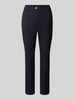 Marc Cain Schmale Hose aus Baumwoll-Mix Marine