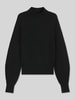 HUGO Loose Fit Pullover aus Woll-Mix mit Kaschmir-Anteil Modell 'SORELLASIO' Black