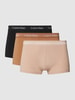 Calvin Klein Underwear Trunks aus Viskose mit Label-Bund im 3er-Pack Beige