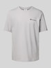 CHAMPION T-Shirt mit Label-Print Hellgrau
