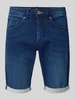 Petrol Korte slim fit jeans in 5-pocketmodel Marineblauw