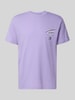 Tommy Jeans Regular Fit T-Shirt aus reiner Baumwolle Lila