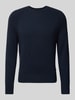 BOSS Gebreide pullover met ronde hals, model 'EMALVO' Donkerblauw