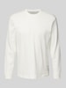 Tom Tailor Regular Fit Langarmshirt aus reiner Baumwolle Offwhite