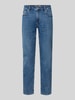 REVIEW Slim fit jeans met klassiek 5-pocketmodel Blauw