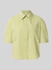 s.Oliver RED LABEL Regular Fit Kurzarmbluse aus reiner Baumwolle Lind