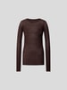 Rick Owens Longsleeve aus Viskose-Seide-Mix Bordeaux Rot