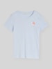 Tom Tailor Denim Regular Fit T-Shirt aus reiner Baumwolle mit Motiv-Print Hellblau
