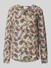 Christian Berg Woman Bluse aus Viskose mit Paisley-Muster Beige