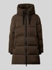 MSCH Copenhagen Gewatteerde lange jas met tweewegritssluiting, model 'Mola Pavinaria' Donkerbruin