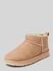 UGG Buty ze skóry model ‘CLASSIC ULTRA MINI’ Piaskowy