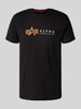 Alpha Industries T-Shirt mit Label-Print Black