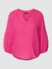 SMASHED LEMON Bluse mit   Strukturmuster und überschnittenen Schultern Pink