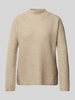 HUGO Strickpullover mit Stehkragen Beige