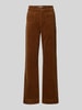Christian Berg Woman Wide leg corduory broek met achterzakken Cognac