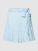 Review Spódnica mini z wiskozy ze wzorem na całej powierzchni Błękitno-niebieski