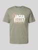 Jack & Jones T-Shirt mit Label-Print Hellgruen