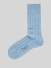 Falke Socken mit Label-Detail Modell 'LHASA' Eisblau