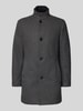 MCNEAL Lange jas met opstaande kraag en steekzakken Antraciet