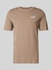 PUMA PERFORMANCE T-Shirt mit Label-Print Taupe