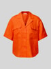 Christian Berg Woman Overhemdblouse met knoopsluiting Donkeroranje