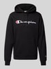 CHAMPION Hoodie mit Label-Stitching Black