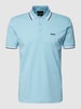 BOSS Green Regular Fit Poloshirt mit Label-Stitching Modell 'Paddy' Hellblau