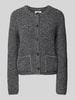 Marc O'Polo Slim Fit Cardigan aus Baumwoll-Mix in Melange Marine