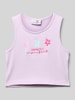 Happy Girls Top z wyhaftowanymi motywami Jasnofioletowy