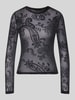 VERO MODA Slim Fit Langarmshirt mit Rundhalsausschnitt Modell 'LOVA' Black