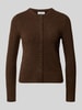 Topshop Slim Fit Strickjacke mit Woll-Anteil Modell 'Sia' Schoko