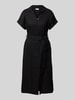 s.Oliver RED LABEL Relaxed fit overhemdjurk van linnenmix Zwart