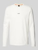 BOSS Orange Longsleeve mit Label-Print Modell 'Chark' Offwhite