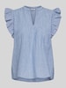 mbyM Bluse mit V-Ausschnitt Modell 'Gemala' Blau