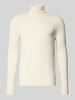 Christian Berg Men Strickpullover aus reinem Kaschmir Offwhite Melange