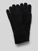 Christian Berg Woman Handschuhe aus Kaschmir mit Umschalg Black