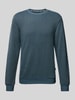 Blend Sweatshirt mit Strukturmuster Blau Melange