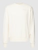 CHAMPION Sweatshirt mit Label-Stitching Modell 'Crewneck' Ecru