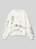 s.Oliver RED LABEL Regular Fit Sweatshirt mit Baumwolle und Effektprint Weiss