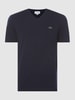 Lacoste Regular fit T-shirt met V-hals Marineblauw