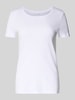 Christian Berg Woman T-shirt met geribde ronde hals Wit