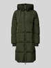 MOS MOSH Płaszcz puchowy z kapturem model ‘Nova’ Ciemnozielony