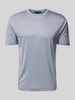 Drykorn T-Shirt mit geripptem Rundhalsausschnitt Modell 'GILBERD' Blau