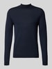 ROY ROBSON Slim Fit Strickpullover aus reiner Schurwolle mit Stehkragen Marine