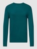 MCNEAL Strickpullover mit gerippten Abschlüssen Modell 'VALENTIN' Smaragdgrün meliert